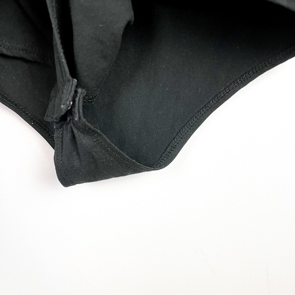 Eclipse Black & Pink Floral Body Suit with Draped Front Neck - Picture 10 of 10